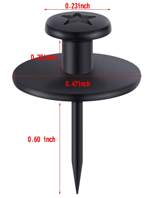 Load image into Gallery viewer, Double-Headed Picture Hangers Nails Small Head Hanging Nails Picture Photo Hanging Hook Pins for Home Office Hanging Picture Photo Decorations (Black,50 Pieces)
