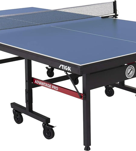 Advantage Professional Table Tennis Tables - Competition Indoor Design with Net & Post - 10 Minute Easy Assembly Ping-Pong Table with Single Player Playback and Compact Storage