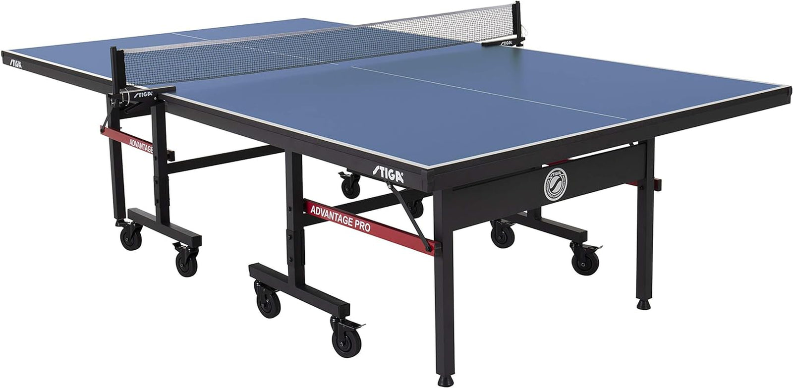 Advantage Professional Table Tennis Tables - Competition Indoor Design with Net & Post - 10 Minute Easy Assembly Ping-Pong Table with Single Player Playback and Compact Storage