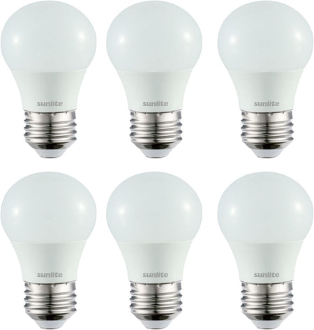 41564-SU LED A15 Refrigerator Light Bulb, 5.5 Watts (40W Equivalent), 450 Lumens, Medium Base (E26), Dimmable, Frosted Finish, UL Listed, Energy Star, 27K - Warm White, 6 Pack